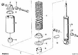 SPRING STRUT, REAR