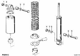 REAR SPRING STRUT MOUNTING PARTS