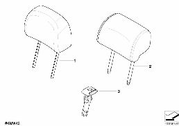 SEAT, FRONT, HEAD RESTRAINT diagram for BMW X3 E83 2.5i