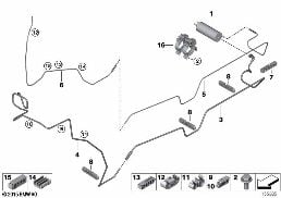 Przewody paliwa/Filtr paliwa diagram for BMW X5 E53 4.8is