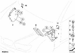 Tapicerka boczna przestrz. przypodł. diagram for BMW 7 Series E65 745i
