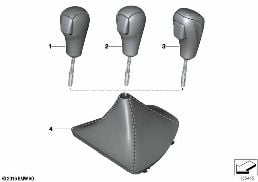 SELECTOR LEVER HANDLES / COVERS diagram for BMW 3 Series E93 LCI 325d