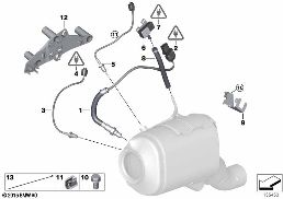Czuj. przeciwpył. f. paliw./Elem. dod. diagram for BMW X3 E83 LCI 3.0d
