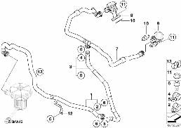 POLLUTANT REDUCTION PIPES diagram for BMW 5 Series E61 LCI M5