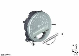 Tachimetro, panello strumenti diagram for BMW MINI R56 One