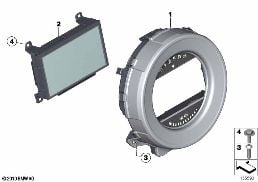 Combinazione strumenti, navigazione diagram for BMW MINI R56 One