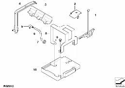 BATTERY HOLDER AND MOUNTING PARTS diagram for BMW Z4 E85 3.0si