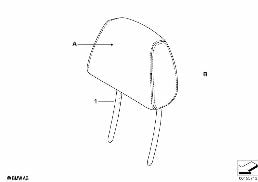 INDV. HEADREST, BASIC SEAT, FRONT diagram for BMW 3 Series E91 320d