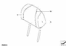IND. HEADREST, SPORTS SEAT, FRONT diagram for BMW 3 Series E91 320d