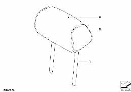 INDV. HEADREST, BASIC SEAT, REAR diagram for BMW 3 Series E92 LCI 325xi