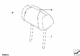 IND. HEADREST, SPORTS SEAT, REAR diagram for BMW 3 Series E92 LCI 325xi