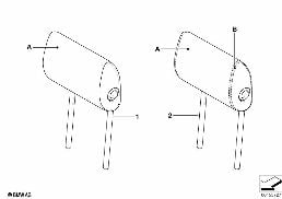 INDI. FOLDING HEADREST, BASE KIT, REAR diagram for BMW 3 Series E91 320d