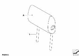 INDIVIDUAL FOLDING HEADRESTS,CENTER REAR diagram for BMW 3 Series E91 320d