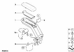Armauflage Mittelkonsole diagram for BMW MINI R56 Cooper