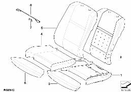Сиденье Пд, набивка и обивка сид.пов.ком diagram for BMW X6 E71 50iX
