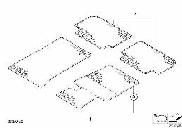 RUBBER MAT diagram for BMW 3 Series E90 318i