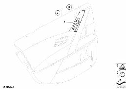 WINDOW LIFTER SWITCH, DRIVER'S SIDE diagram for BMW 5 Series E61 530d