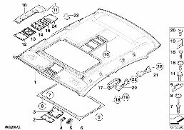 HEADLINING / HANDLE diagram for BMW 7 Series E66 760Li