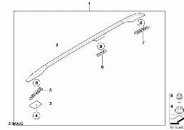 Zestaw doposażenia - reling dachowy diagram for BMW 5 Series E39 520d