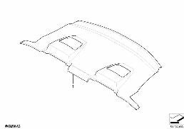 Indivi.R シェルフ Alcantara diagram for BMW 6 Series E63 LCI 650i
