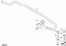 Stabilizátor zadní diagram for BMW X6 E71 35dX