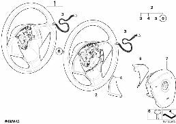 STEERING WHEEL AIRBAG diagram for BMW X3 E83 LCI 2.0i