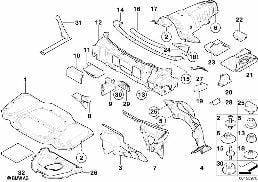 SOUND INSULATING FRONT diagram for BMW 7 Series E66 760Li