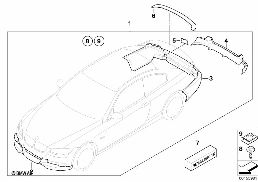 AERODYNAMIC PACKAGE PRIMED diagram for BMW 3 Series E92 LCI 328xi