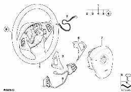 STEERING WHEEL AIRBAG MULTIFUNCTIONAL diagram for BMW X3 E83 LCI 2.0i