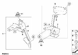 Czujnik regulacji zasięgu świateł diagram for BMW MINI R50 Cooper