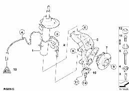 FRONT SPRING STRUT/CARRIER/WHEEL BEARING diagram for BMW MINI Cabrio R52 Cooper