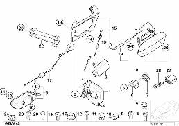 Commande de porte/serrure de porte ar. diagram for BMW 5 Series E39 525td