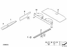 İlave donanım, Kilitleme ray sistemi diagram for BMW X5 E70 LCI 40dX