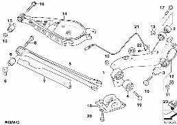 アクスルキャリア/ホィールサスペンション diagram for BMW X3 E83 LCI 2.0d