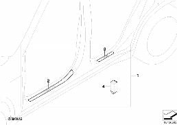 エントランスモール 後付セット イルミ付 diagram for BMW X6 E71 30dX