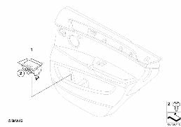 Retrofit, ashtray, door, rear diagram for BMW X5 E70 LCI 40dX