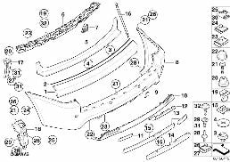 Montage ultérieur équip.aérodyn. M ar. diagram for BMW X3 E83 LCI 2.0d