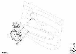 Jednotlivé díly Stereo System dveře př. diagram for BMW X6 E71 35dX