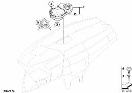 Reproduktor přístrojová deska diagram for BMW X6 E71 35dX