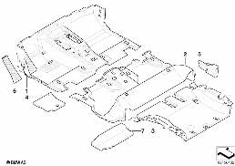 FLOOR COVERING diagram for BMW X6 E71 35iX