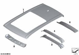 ROOF diagram for BMW X6 E71 M50dX