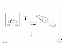 SET WHEEL LOCKS diagram for BMW X5 E53 3.0d
