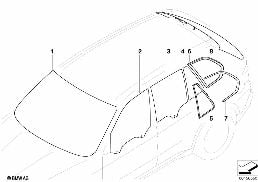 ฟิล์มเคลือบกระจก diagram for BMW X5 E70 3.0si