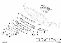 ชุดจับยึด, กันชน diagram for BMW X5 E70 3.0si