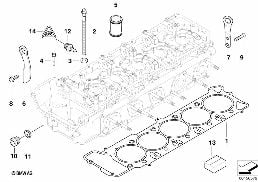 CYLINDER HEAD ATTACHED PARTS diagram for BMW 5 Series E61 LCI M5