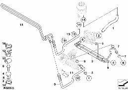 HYDRO STEERING-OIL PIPES diagram for BMW Z4 E86 M3.2