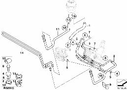 HYDRO STEERING-OIL PIPES diagram for BMW Z4 E86 M3.2