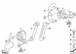 Snímač regulace sklonu světlometů diagram for BMW X6 E71 35dX