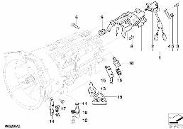 Getriebe Anbauteile SMG diagram for BMW 3 Series E46 M3