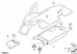 充電式免提電話的電子裝置 diagram for BMW X5 E70 3.0sd